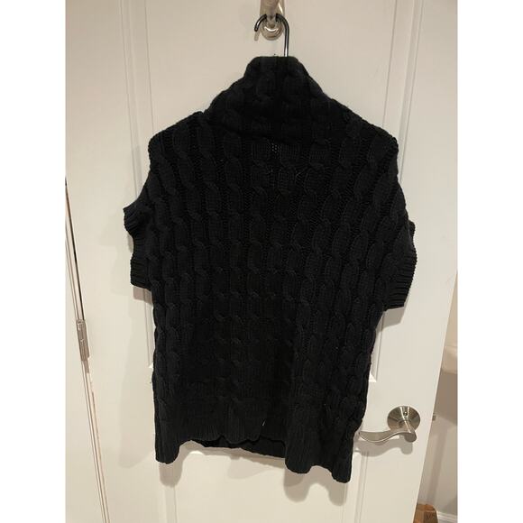 Akris punto angora cashmere wool black short sleeve sweater M - Picture 4 of 5